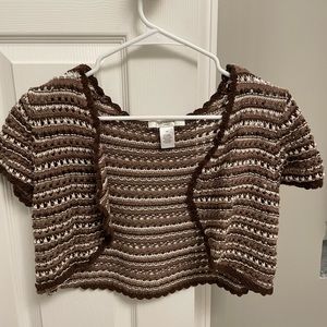 vintage knit/crochet top